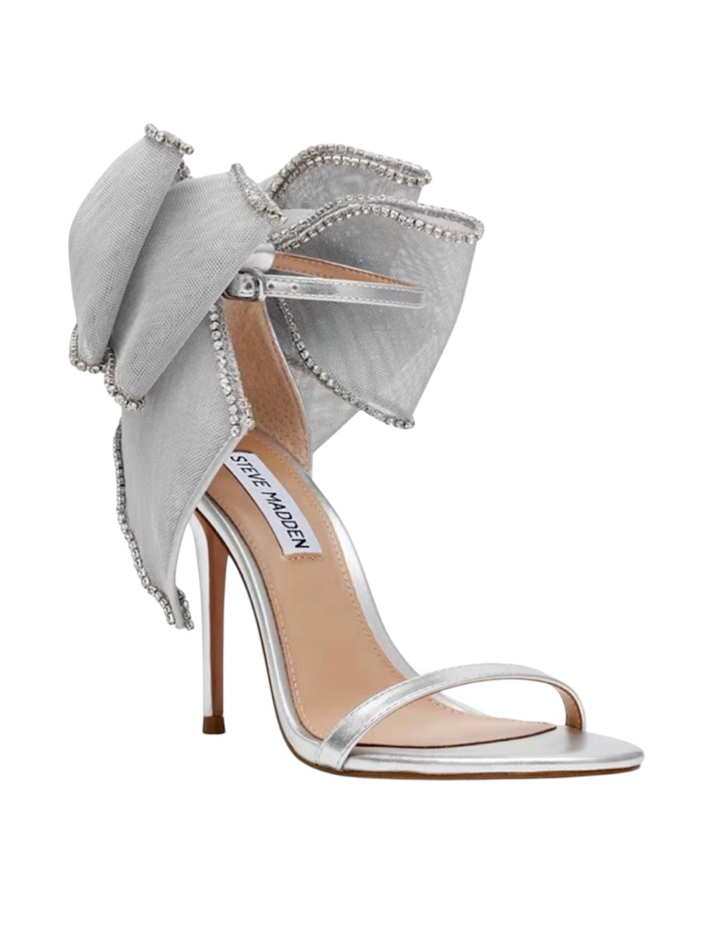 Steve Madden Rhinestone Embellished Bow Dress Heels